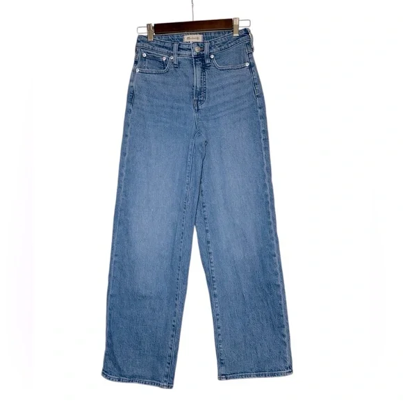 Madewell Wide Leg Curvy Perfect Vintage Jeans Womens 26 Medium Wash High Rise - Picture 3 of 9
